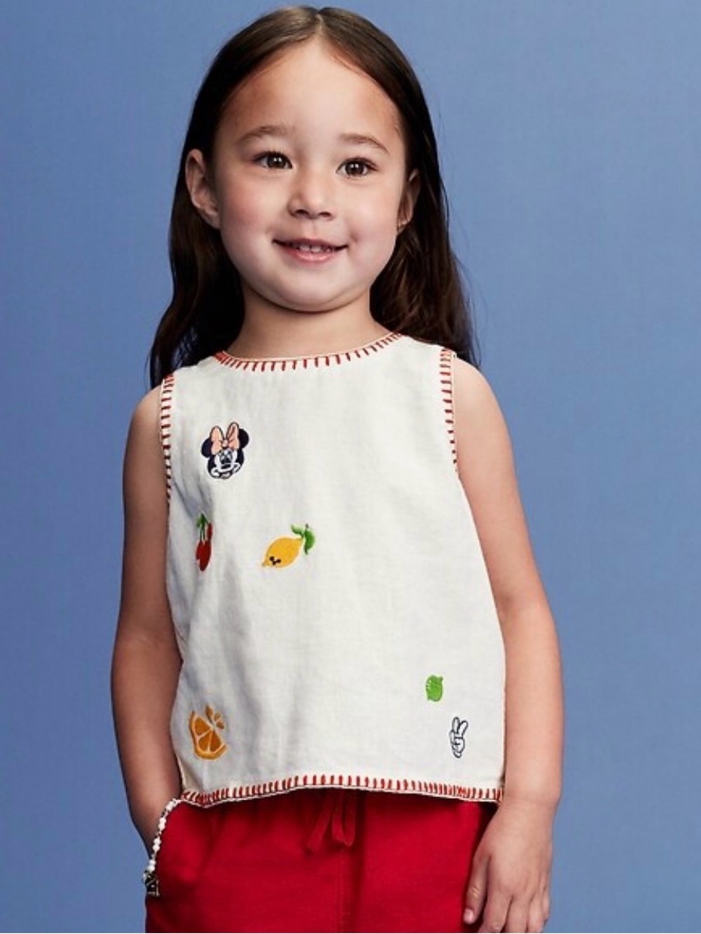Old Navy x Disney Embroidered Linen Tank Top